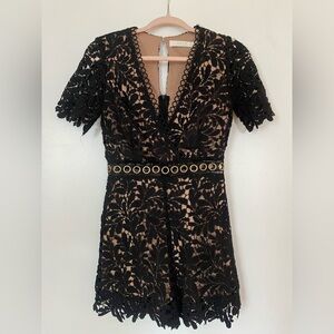 ASTR Black Lace Grommet Romper SIZE XS